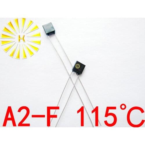 100% Original A2-F 115 degree Thermal Cutoff RH115 Thermal-Links 2A 250V Black Square Temperature Fuse x 500PCS