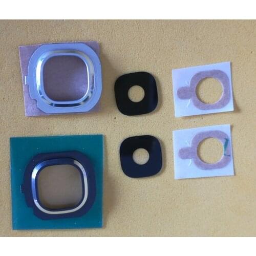 100pcs/lot New For Samsung Galaxy J5 J510 J7 J710 2016 Back Rear Camera Glass Lens with frame and sticker Replacement black gold