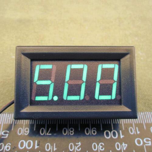 50pcs 0.56inch LCD DC 4.5-30V Green LED Panel Meter Digital Voltmeter with Two-wire Electrical Instruments Voltage Meters
