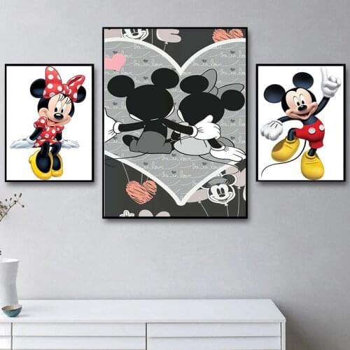 Disney Mickey Minnie Diamond Embroidery Full Square Round Drill Diamond Painting Cross Stitch Kits Home Decor Diamond Mosaic Art