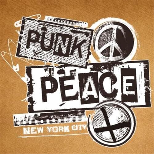 T shirt Women patch 23cm punk peace iron on patches for clothing transfer printing clothes for girls DIY street icon stickers