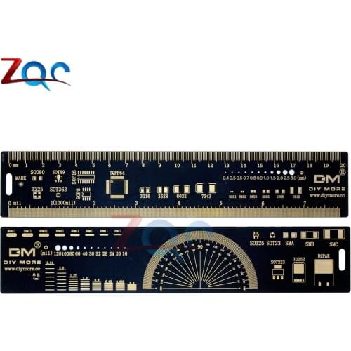 20cm PCB Reference Ruler v2 - 8" PCB Packaging Units for Arduino Electronic Engineers
