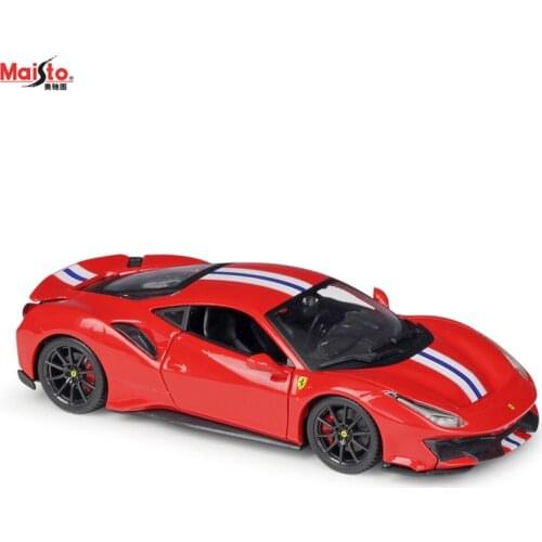 Maisto 1:24 Ferrari 488 Pista styles Ferrari assembled alloy car model assembled DIY toy tool boy toy gift collection