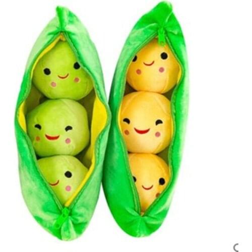 Cute Kids Baby Plush Toy Pea Stuffed Plant Doll Child Plush Toy Pea Pillow Toy Kids Gifts