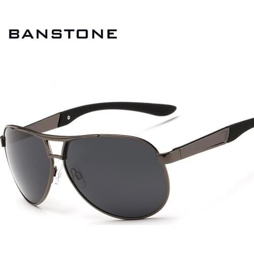 BANSTONE Men Polarized pilot Driving Sunglasses Vintage Classic Brand Design Sun Glasses Oculos De Sol Masculino