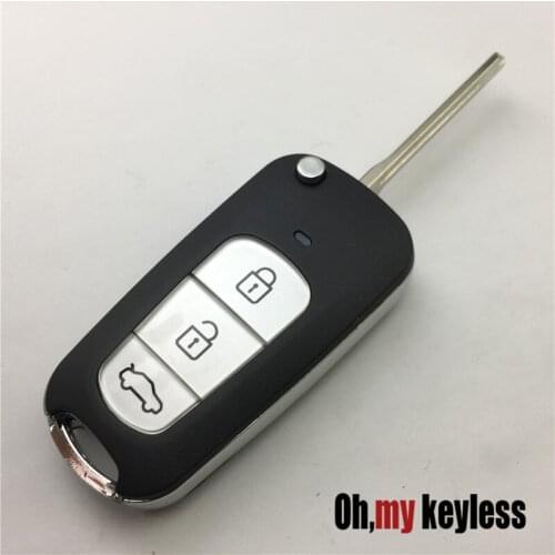 New style 3 button Modified key shell for hyundai elantra tucson sonata NF remote control key case fob