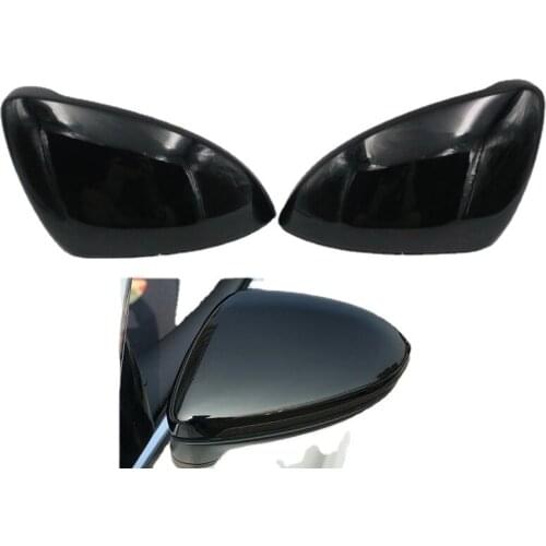 One Pair Gloss Black Side Door Wing Mirror Cover RearView Mirror shell cap For VW Golf MK7 Variant MK7.5 R Line GTI