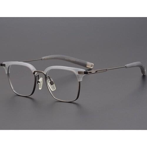 Brand Designer Men Glasses Frame High Quality Titanium Acetate Handmade Super Light Large Eyeglasses Women Myopia Spectacles