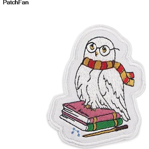 A3650 Patchfan Classcial Magic Movie Bird DIY Embroidered Patches for Clothes Iron on Patch Cartoon Applique Badge Patches