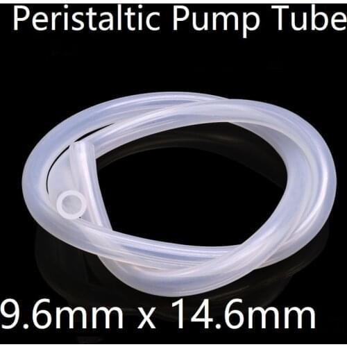 Peristaltic Pump Tube ID 9.6mm x 14.6mm OD Soft Silicone Hose Wall 2.5mm Flexible Drink Water Connect Pipe Nontoxic Transparent