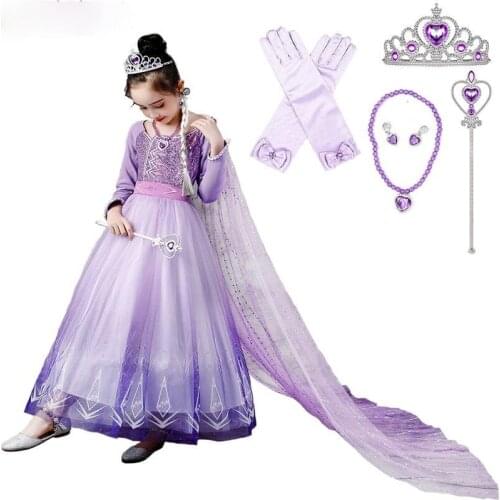 Snow Queen 2 Dress For Girls Princess Dress For Girls Costumes Christmas Halloween