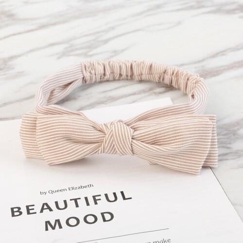 1pcs Stripe Double layer For Newborn Girl Hair Band Elastic Cotton BowKnot Headwear Baby Girl Baby Headband Bow Hair Accessories