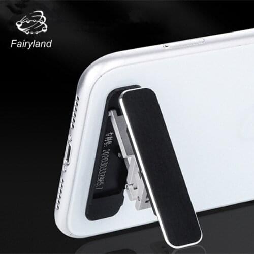 Universal Desktop Stand Multifunction Aluminum Alloy Metal Back Sticker Support Folding Lazy Cellphone Holder Kickstand Portable
