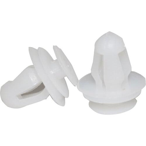 10 pcs 8 mm hole universal car bumper plastic push screw rivet door buckle plate panel clip white auto parts