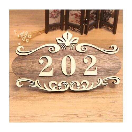 1PCS European creative hotel house number custom hotel room hotel Ya room villa home digital house number self-adhesive