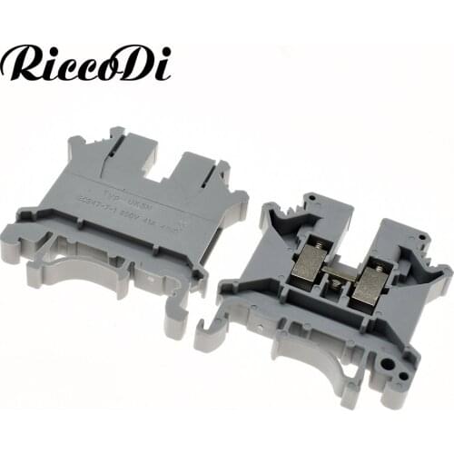 10Pcs High Quality UK-5N DIN Rail Universal Terminal Blocks Screw Type UK5N Replacement Phoenix Type
