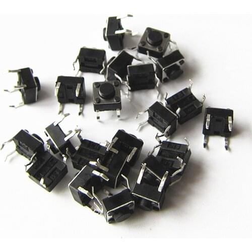 100pcs/lot 6*6*4.5mm Light Push Touch Switch 4 Copper Foot for Electromagnetic Oven 6x6x4.5