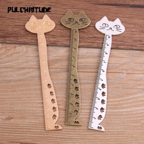 2PCS 30*124mm Metal Alloy Three Color Animal Cat Charms Pendants For Jewelry Making DIY Handmade Craft