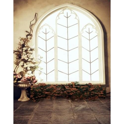 5x7ft Window Colorful Flowers Photography Backdrops Photo Props Studio Background