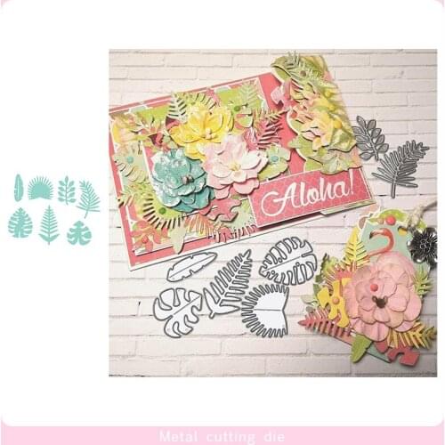 7pcs Leaves set Metal Cutting Dies for DIY Scrapbooking Photo Album Decorative Embossing Paper Card Crafts Die Cut 2019