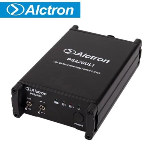 Alctron PS220ULI charging version USB 48V movable Phantom Power Supply powered by 3.7V lithium for studio, stage performance