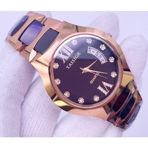 New Swiss tungsten steel watch mens mechanical watch waterproof simple mens watch week quartz mens watch classic