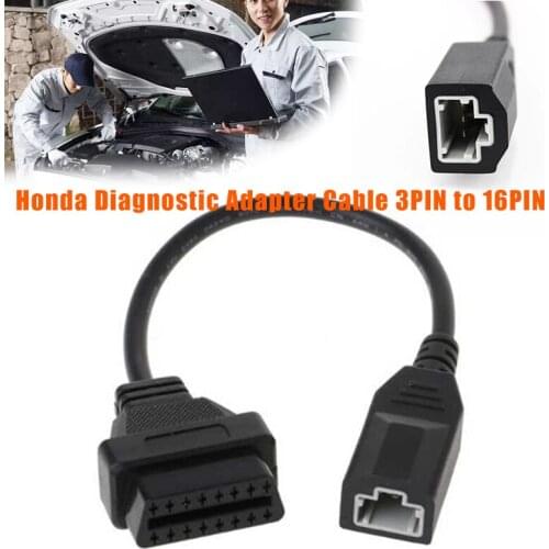 For OBD Diagnostic Cable 3Pin to 16Pin OBD Lead Cable OBD1 to OBD2 Connect Cable Diagnostic Adapter Car Styling