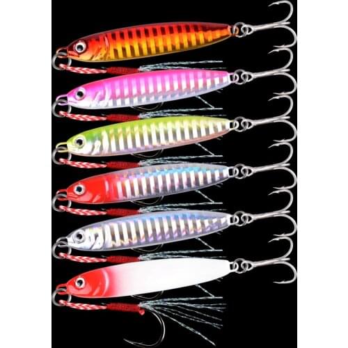 6pcs/set Jig Fishing Lure 15g 20g 30g Sinking Metal Spoon Jigging Lure Fish for Fishing S Shape Lures