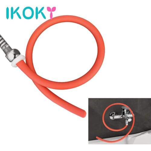 IKOKY Vagina Washer Bidet Pipe 50/100cm Tube Anal Cleaning Shower Douche Enema Hose Tips Butt Plug Sex Toys For Women Men