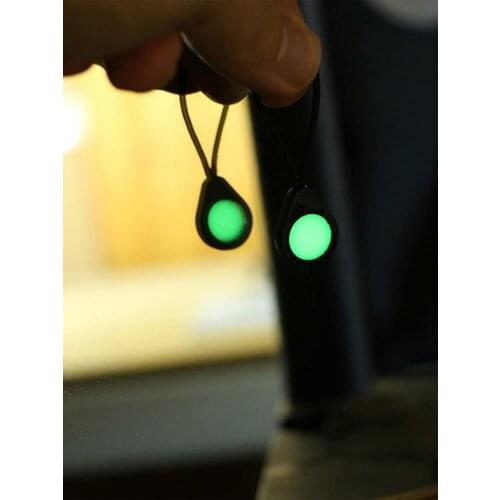 Camping Mountaineering Backpack Zipper Pull Jacket Coat Self-luminous Draw Rope Outdoor Anti-lost Eyecatching Luminous Slider