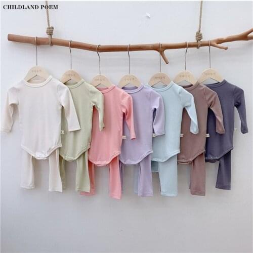 Baby Clothing Set Newborn Baby Clothes Outfits Cotton Baby Romper + Pants 2pcs Baby Girl Boys Clothes Baby Sleeper Pajamas Set