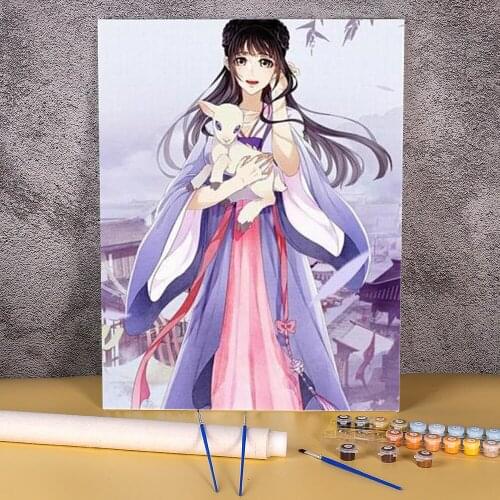 Mo Dao Zu Shi DIY Painting By Numbers Package Oil Paints 50*70 Canvas Pictures Home Decor For Handiwork