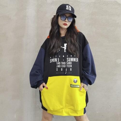 Fashion Spring Loose Sweatshirt for Women Harakuju Hoodie Clothings Cotton Streetwear Crop Tops