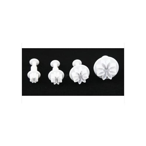 Set of 4pcs Daisy/Marguerite Plunger Cutter cake decorating fondant plunger embossing tool