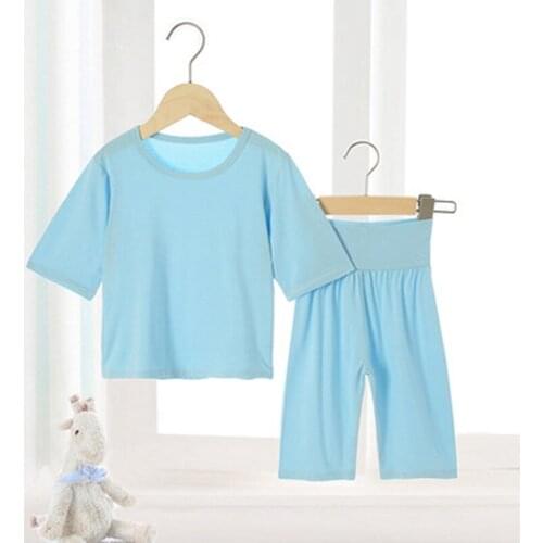 New Childrens Cotton Clothes Girls Pyjamas Suits Kids Sleepwear Summer Boys Clothes Nightwear Baby Girls Homewear Pajamas Sets