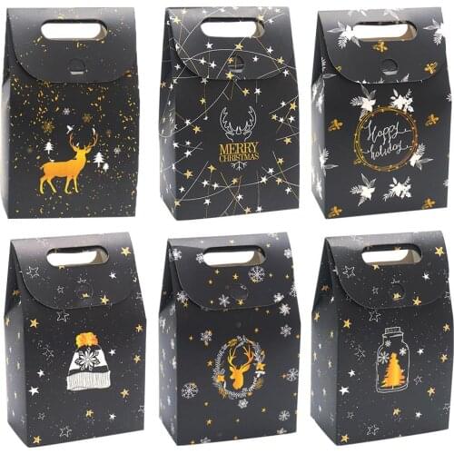 New Candy Bag Night Sky Deer Paper Bag Christmas Gift Box Chocolate Christmas Box Company Holiday Gift To Employees or Customers