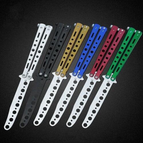 C27 Trainer butterfly 440C Blade steel Handle outdoor camping Hunting Knife EDC Pocket Free-swinging Knife gift knives