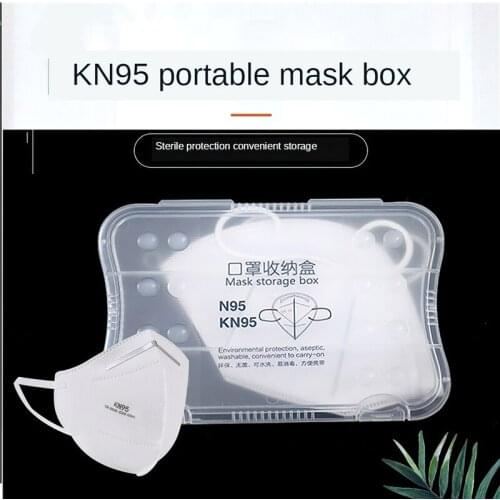Plastic Mask Storage Box Japanese Transparent 17cm Portable Foldable Dustproof Waterproof Outdoor Antibacterial Hygiene Products