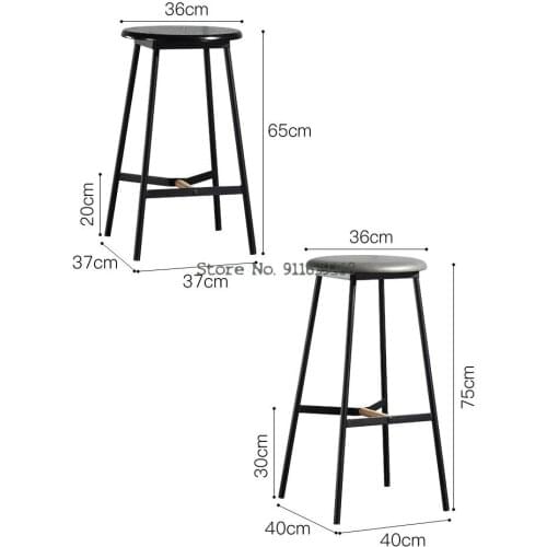 Northern Europe Simple Iron Bar Chair Modern Household Creative High Chair Designer Bar Stool Net Red Coffee Shop Bar Stool