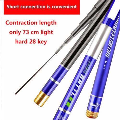 Hand Pole Short Segment Stream Pole Super Light and Super Hard 28Action 3.6M 6.3M 7.2M Crucian Carp Rod Fishing Equipment