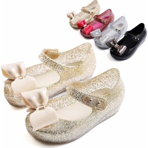 Mini Melissa Big Bow Brazil Girls Jelly Sandals 2020 Summer Children Sandals Melissa Shoes Non-slip Girls Princess Sandals