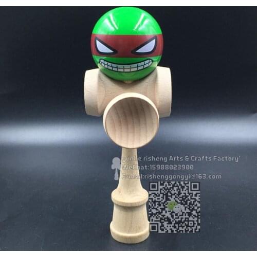 TWB retail kendama pu paint ball ninja kendama professional game 5 cup
