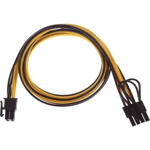 6 Pin Male To 8 Pin (6+2) Male PCI-E PCI Express Power Extension Cable GPU Power Cable for Graphic Male Cable Cards Mining