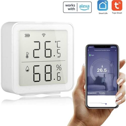 Tuya WIFI Intelligent Home Wireless Temperature Sensor Home Automation Scene System Compatible for Alexa
