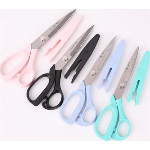 High Quality Professional Stainless Steel Sewing Scissors Fabric Shears for Embroidery Cross Stitch with Cover Tailors Scissors