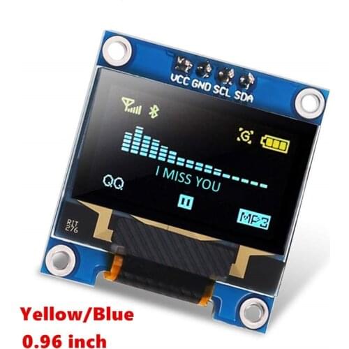 128x64 OLED LCD LED SSD1306 Module for Arduino Raspberry Pi Display 0.96" Inch Blue I2C IIC Serial LED Module