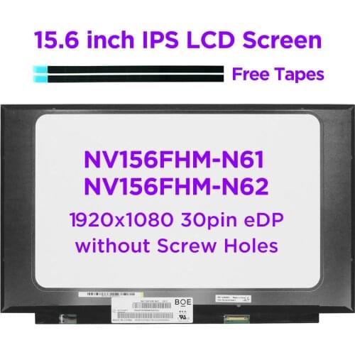 15.6 Laptop LCD Screen NV156FHM-N61 Fit NV156FHM-N6A N156HCA-EN1 LP156WFF-SPF1 For Lenovo Legion 5-15 S7-15 ThinkPad E15 30pin