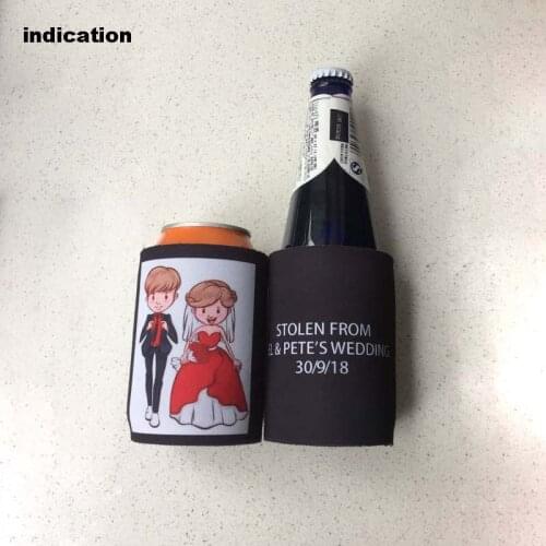 200pcs Custom Neoprene Stubby Holders Insulated Cooler Bags Drink Sleeve Wedding Gift Customize Waterproof Stubby Beer Cover