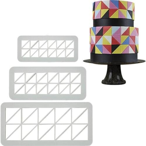 3pcs Geometric Cutters Fondant Cookie Cutter Geometry Cake Mold Fondant Mold Cake Decorating Tools Baking Accesorries