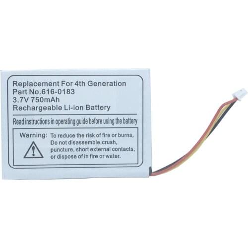 5PCS 3.7V 750mAh 616-0183 Battery for Ipod 4th Generation 20 40GB batteries+Tool Kits